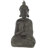 Aghnadarragh Polystone Meditating Buddha Brown Decorative Sculpture with Engraved Carvings and Relief Detailing