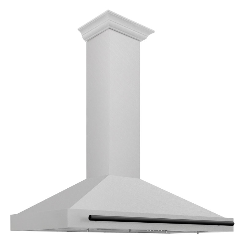 ZLINE 48" Autograph Edition Fingerprint Resistant Stainless Steel Range Hood, Matte Black