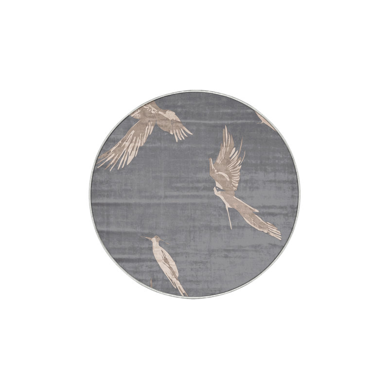 Silky Soft Plush White Area Rug, Round 8'