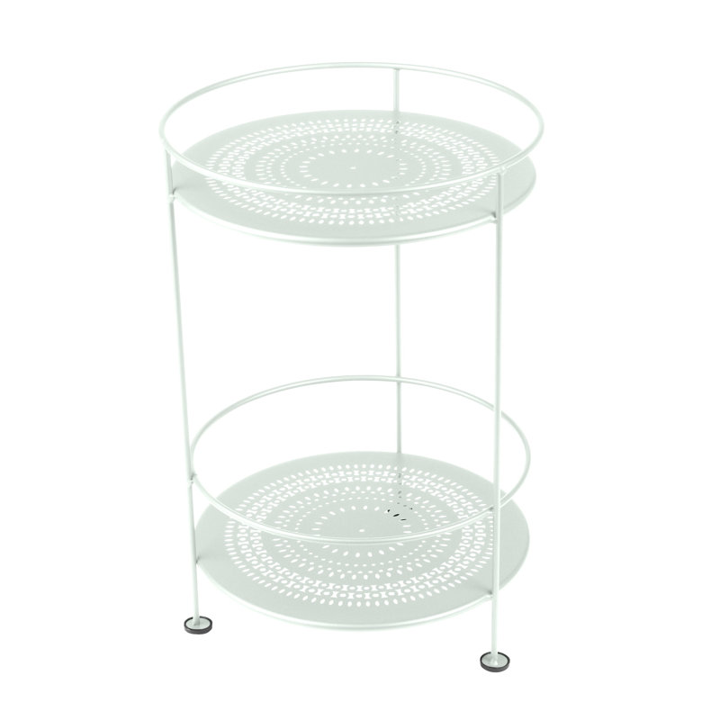 Guinguette Outdoor Round Side Table, Ice Mint