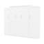 Lit double Space avec deux garde-robes, plateforme solide et tablette de rangement, garde-robe pliable de couleur blanche pour chambre d'amis,