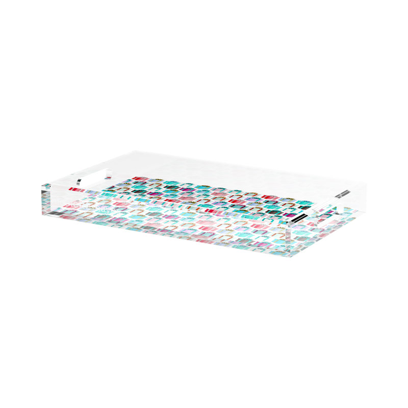 Decorative Tray, 17"W x 10.5"D x 2"H