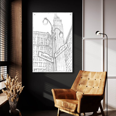  'Ny Intersection 2' by Ethan Harper Acrylic Glass Wall Art, 24" x 36"