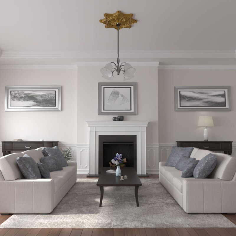 Médaillon de plafond Endurathane Antilles, diamètre extérieur de 38 1/4 po x P 1 1/2 po (convient aux auvents jusqu'à 6 po)