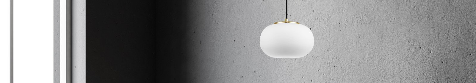 Matte white Dosei 1-Light pendant with its hardware hand-decorated with gold imitation leaves