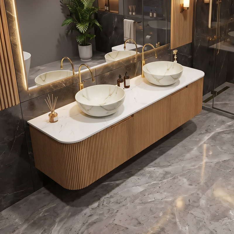 Wall Mounted With Solid Surface Top, 60