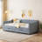 Daybed with Drawers Upholstered Tufted Sofa Bed Featuring Button-Tufted Back and Piping on Waved Shape Arms for Elegance and Comfort-58795785-58795786