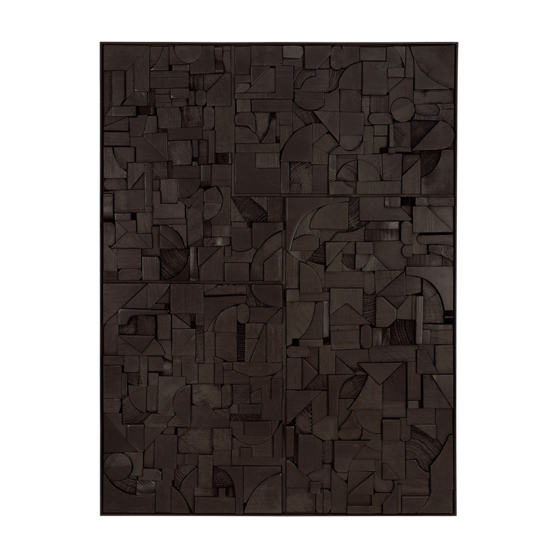 Handmade Solid Wood Wall Décor, Black