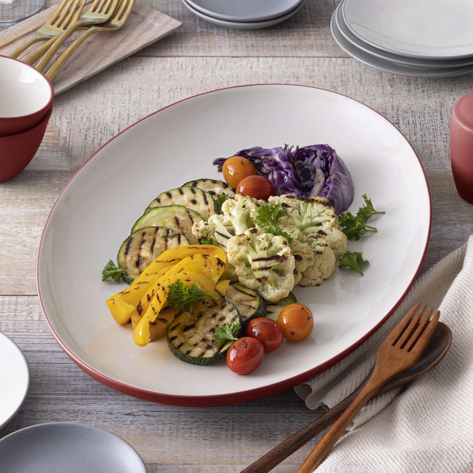 Colorwave Platter, Raspberry