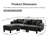 Boucle Fabric Convertible L-Shape Sectional Sofa With Shell-Shaped Armrests, Removable Ottoman, And Cylindrical Legs-805047249