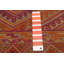 Tapis orange brûlé / mauve noué à la main de conception unique 4 pi 10 po x 6 pi 1 po Joevanni