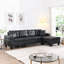 Canapé modulaire noir avec méridienne