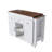 74.8" Kitchen Island with Extendable Dining Table & Power Outlet - Rolling Storage Cart on Wheels with 3 Drawers & 2 Door Cabinet for Dining Room, White