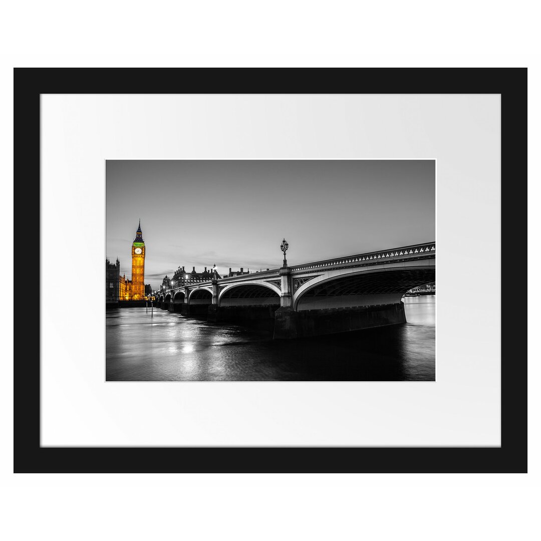 Gerahmtes Poster Westminster Bridge und Big Ben