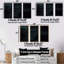 White Smoke On Black - Modern Framed Canvas Wall Art Set Of 3