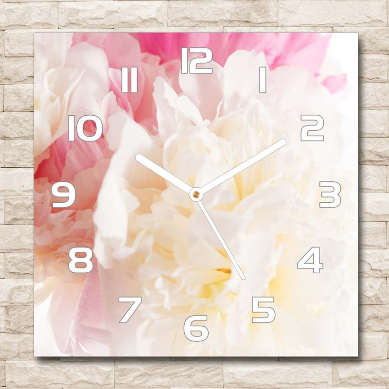 Hassam Glass Wall Clock, White