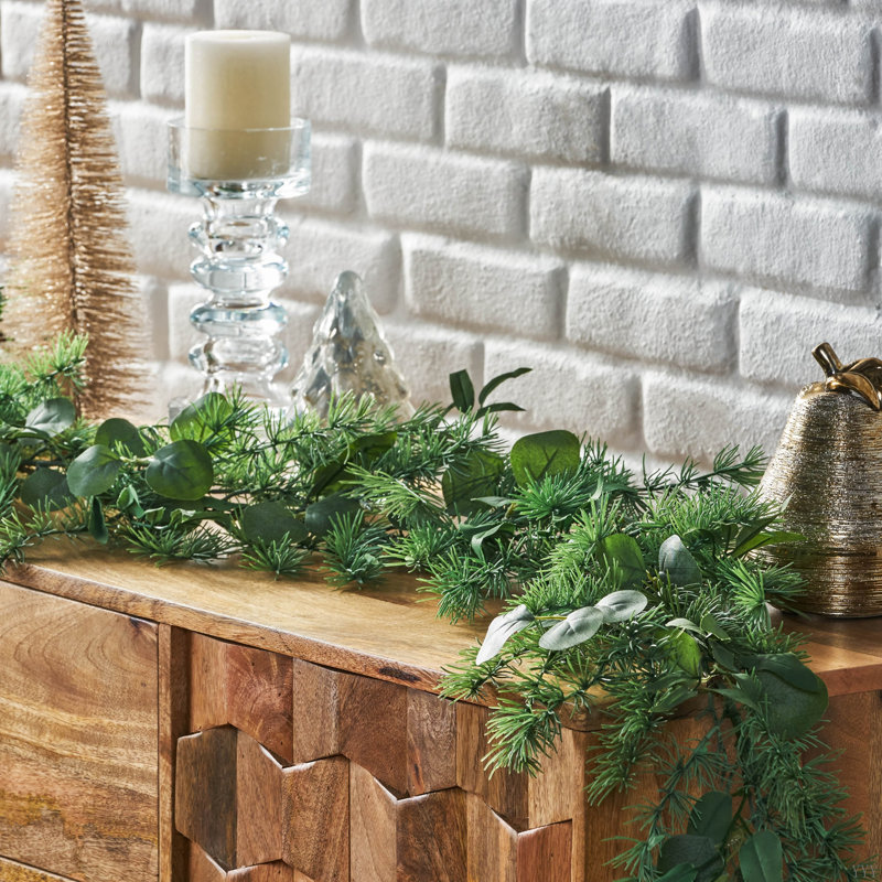 LEAVES/BERRY GARLAND, Green