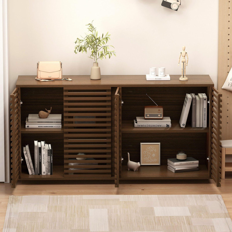 Modern 60" Sideboard Large Buffet Cabinet With 4 Doors