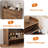 Hidden Shoe Cabinet with Flip Drawers, Wooden Shoe Organizer Cabinet with Adjustable Shelf-1213828238
