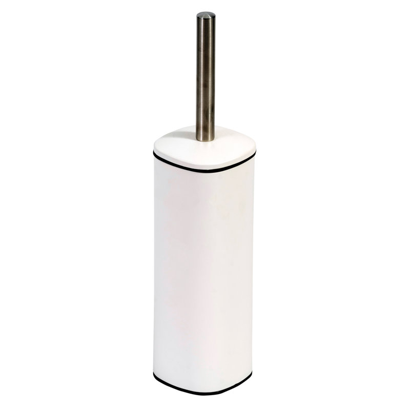 Arkadelphia Stainless Steel Toilet Brush Satin, White