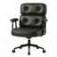 Chaise de bureau pivotante Arless en similicuir capitonné, avec accoudoirs rembourrés-934683212