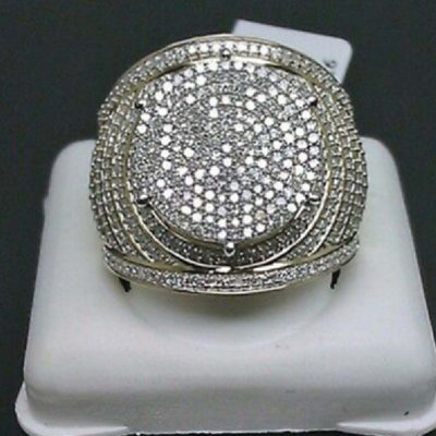 Full Diamond Set Ring Gold Plated Ring Full Diamond Set Diamond Ring