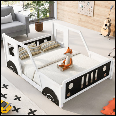 Lit plateforme double classique en forme de voiture