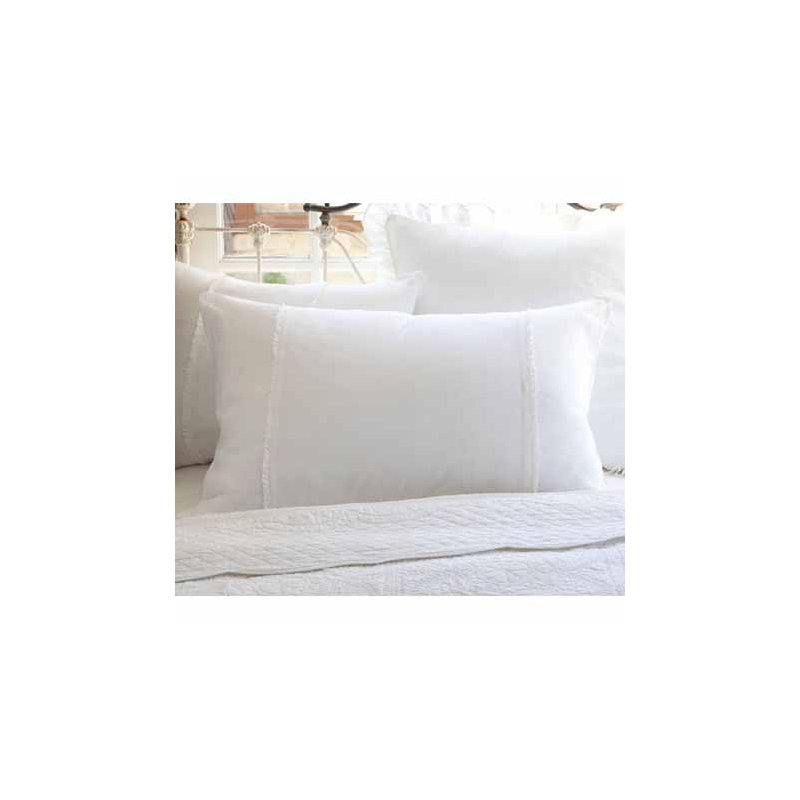 Hampton White Linen Sham, King