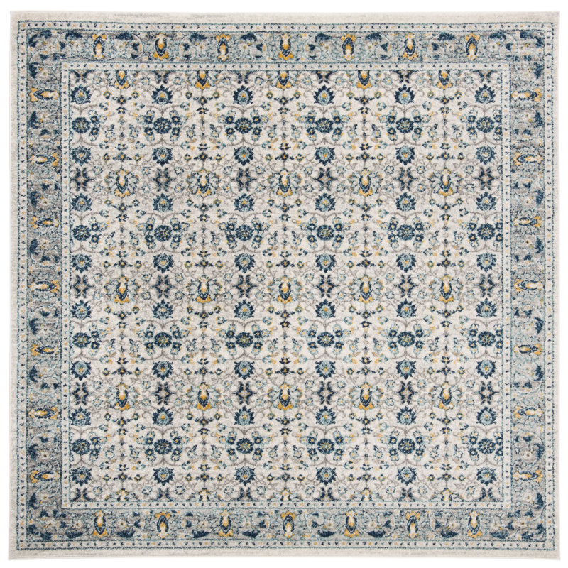 Christa Gray Area Rug, Square 6'7"