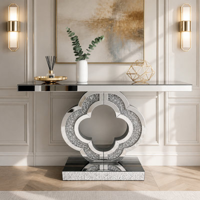 43.3 " W Glass Top Console Table