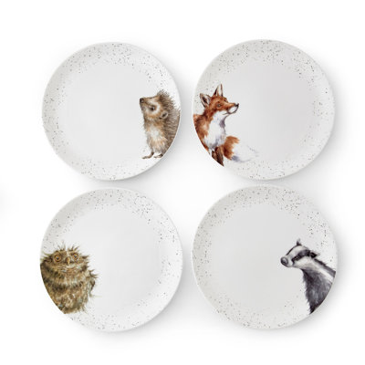 Assiettes coupées 10,5 po, ensemble de 4 (assorties)