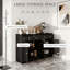 Armoire de rangement avec portes de style grange, armoire à tiroirs-1746257653