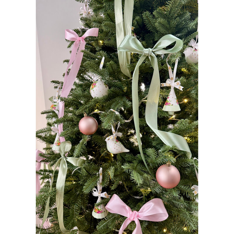 Old Country Roses Christmas 8.5cm Floral Porcelain Novelty & Humour Bauble