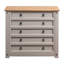 Corona Solid Wood 89cm W 5 - Drawer Chest of Drawers
