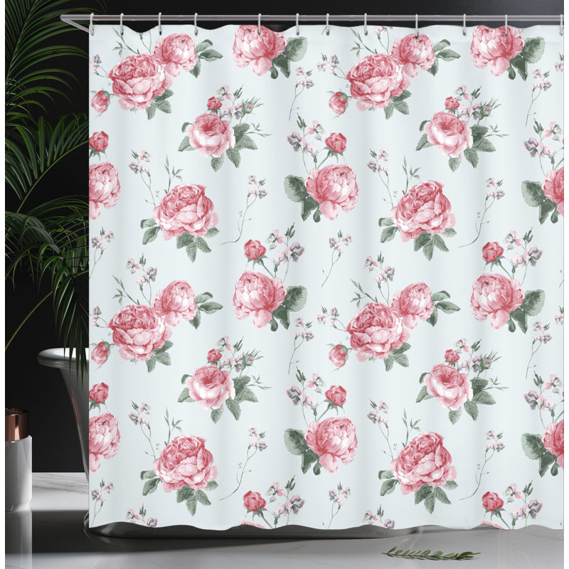 Shower Curtain with Hooks Included, 75"H x 69"W