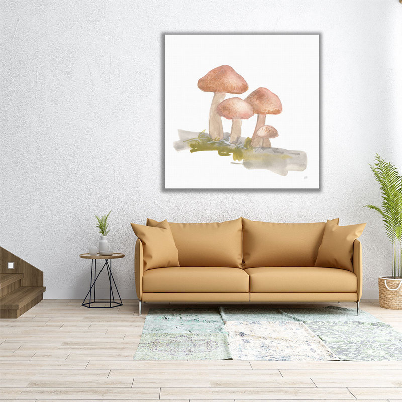 Melleux champignons II - reproduction d'art sur toile, H 40 po x l 40 po