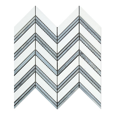 Herringbone Polished Marble Tile