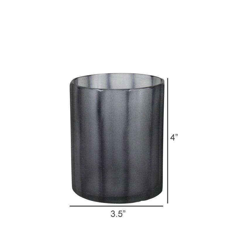 Cut Glass Vase, Blue - Sm