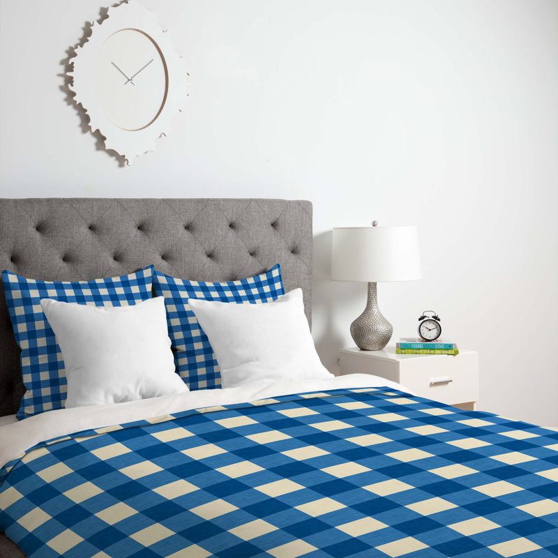 Housse de couette simple Holli Zollinger Gingham, Housse de couette pour très grand lit