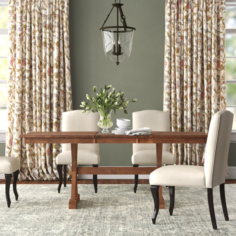 Kewaunee Extendable Solid Wood Dining Table, Rustic Brown