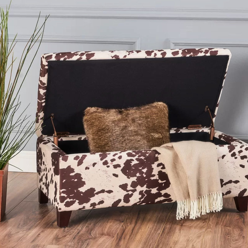 Rangement avec velours brun et design contemporain, l 39,00 po, P 19,00 po, H 16,25 po, assemblage requis, large, profond, haut, rangement intégré, facile