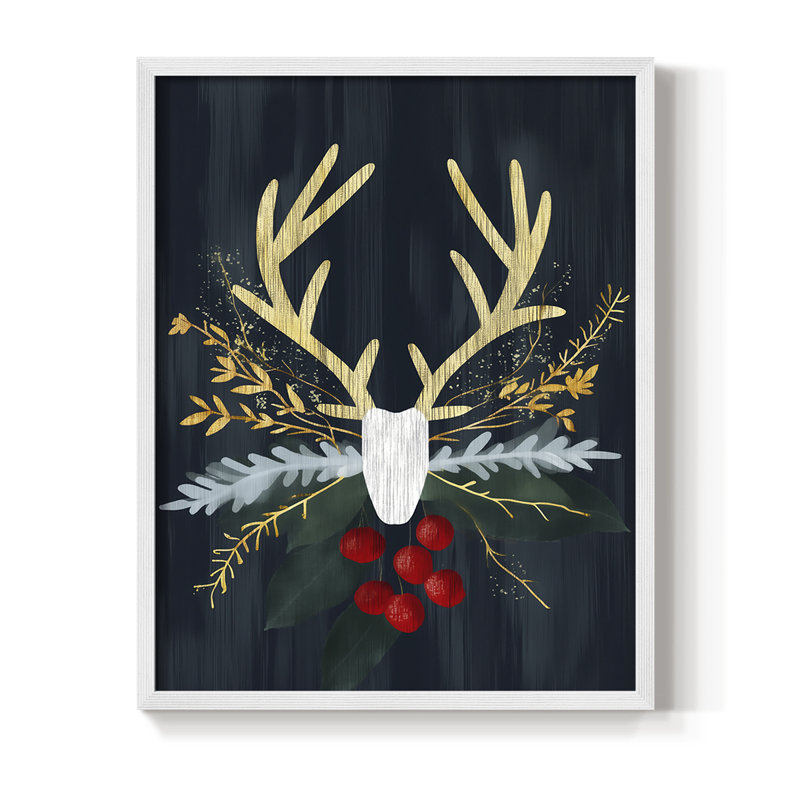 Reproduction encadrée - bois massif, H 15 po x l 12 po, Blanc