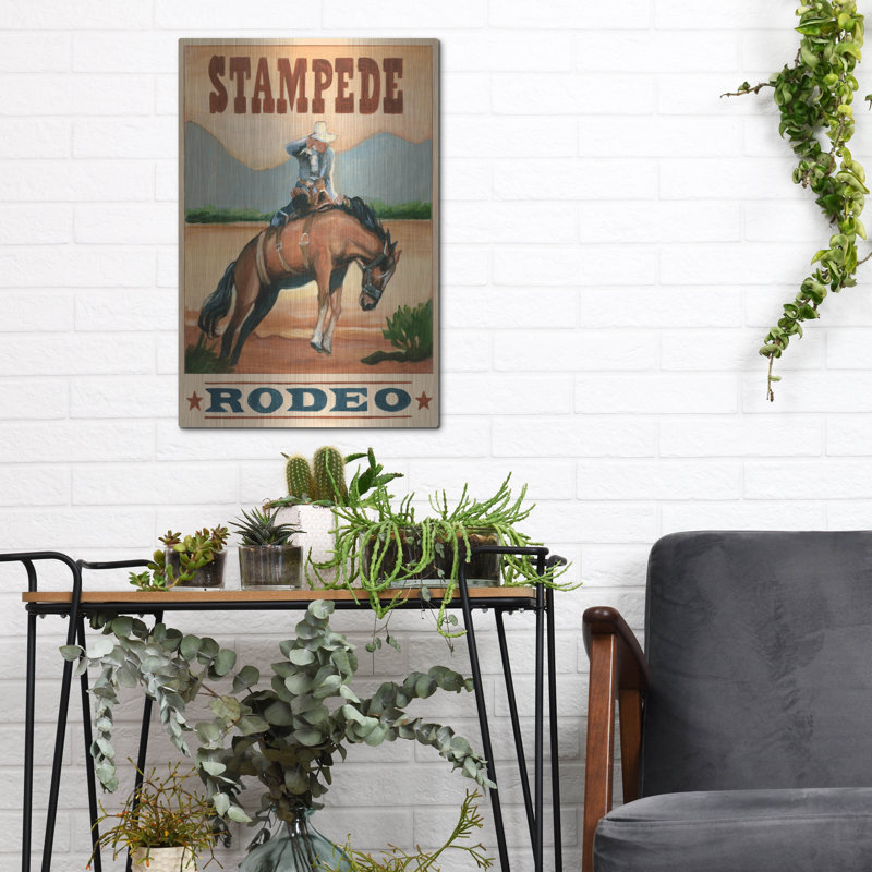 «Stampede Rodeo» par Ethan Harper, H 16 po x l 12 po