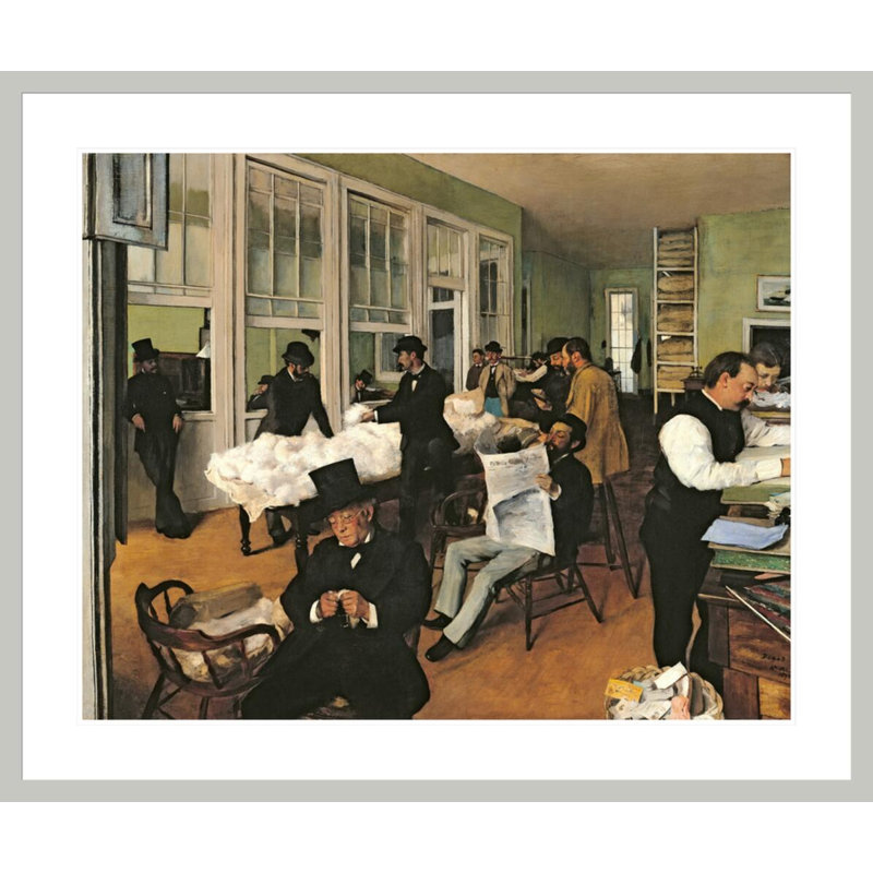 La cotonnade de la Nouvelle-Orléans par Edgar Degas, impression giclée encadrée, H 33,5 po x l 39,98 po