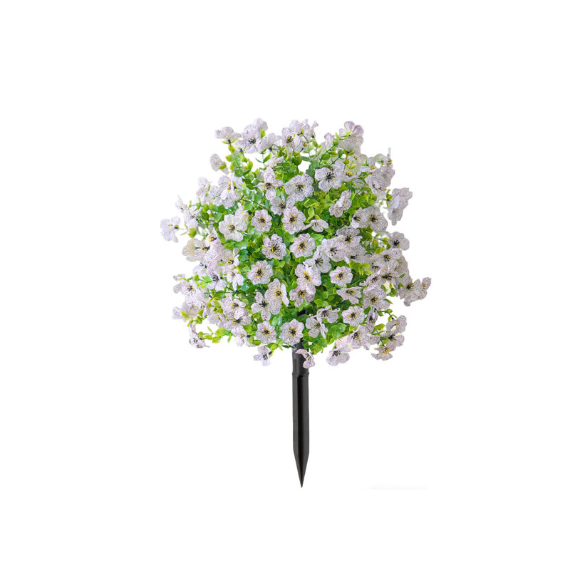  Faux fleurs artificielles en fausse soie, Blanc / Blanc