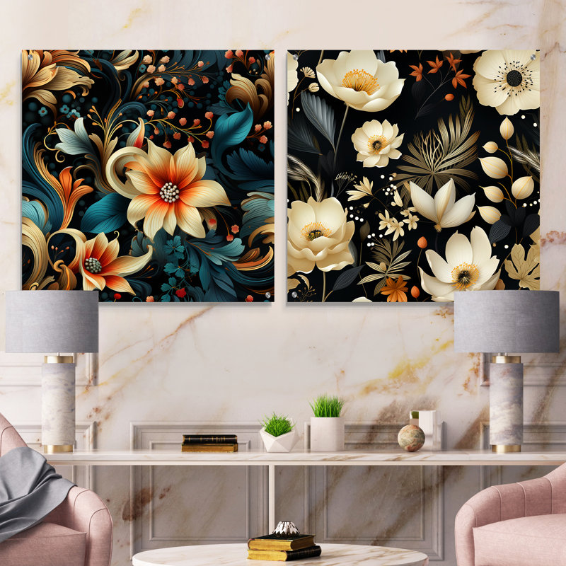 Vanhook - Ensemble de 2 plantes murales en acrylique, H 16 po x l 33 po