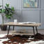Table basse de salon en panneau de fibres à densité moyenne gris ardoise avec finition en bois et rangement à deux niveaux, 43,25 po x 23,5 po