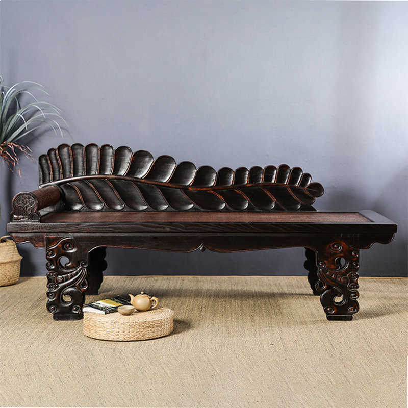 Chaise antique en orme, Orienté à gauche (vu de face)