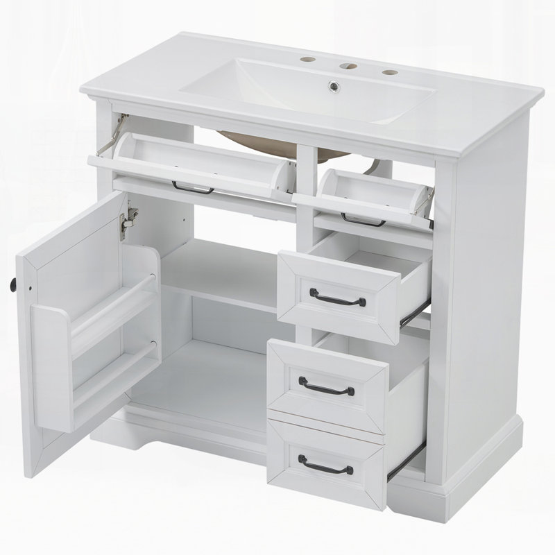 Meuble-lavabo 36 po avec lavabo, Blanc
