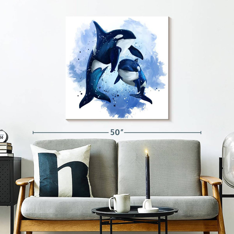 Crowle Orcas, 30" H x 30" W